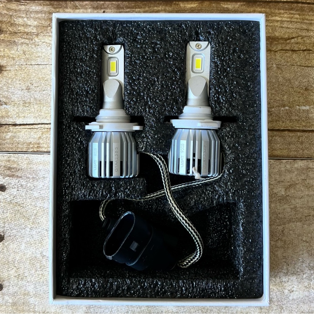 LASFIT LCplus 9005 LED Headlight Bulbs 6000K Cool White 50W 5000LM Set 2PCS